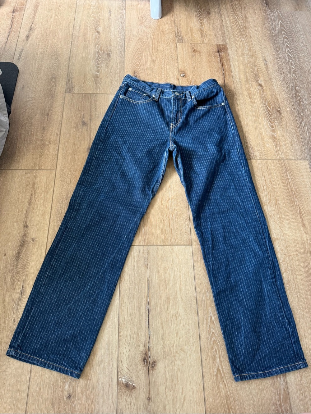 Levi’s Pinstripe Jeans Mid Rise Straight Leg Women’s 28x30